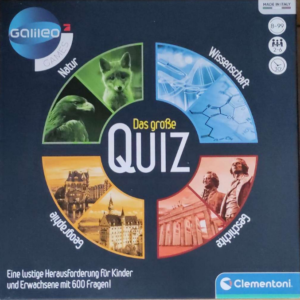 Clementoni Galileo Games - Das große Quiz - Brettspiel mit Wissensfragen, Quizspiel zu Geografie, Geschichte, Wissenschaften & Technik - Familienspiel